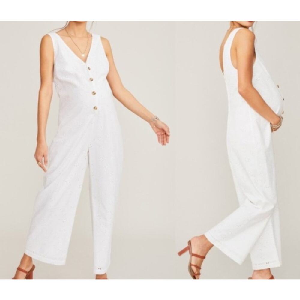 Hatch White Sleeveless Jumpsuit